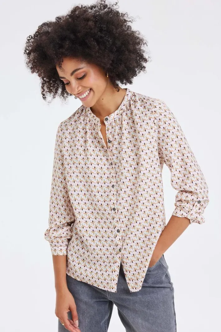 DiDi Blouse Tyla Offwhite Pixie print- Blouses