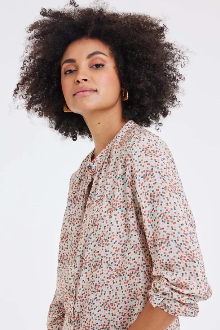 DiDi Blouse Tyla Pink Fuji XS print- Blouses