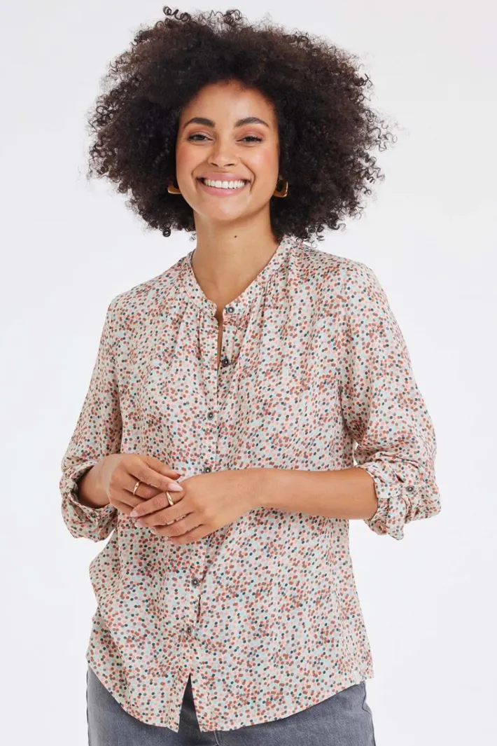 DiDi Blouse Tyla Pink Fuji XS print- Blouses