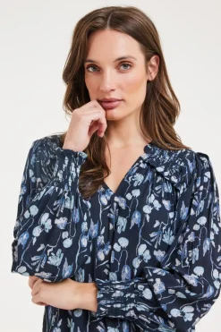 DiDi Blouse Vienna Darkblue Ambiance XS print- Blouses