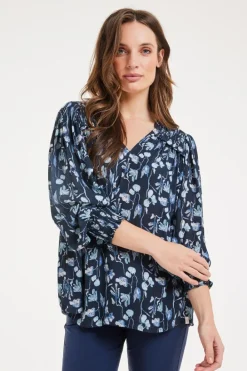 DiDi Blouse Vienna Darkblue Ambiance XS print- Blouses