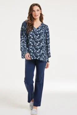 DiDi Blouse Vienna Darkblue Ambiance XS print- Blouses