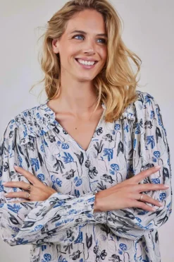 DiDi Blouse Vienna Offwhite Ambiance XS print- Blouses