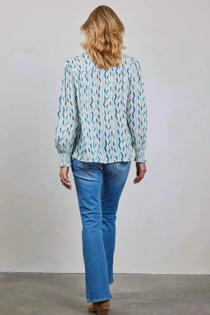 DiDi Blouse Vienna Offwhite Imperial print- Blouses