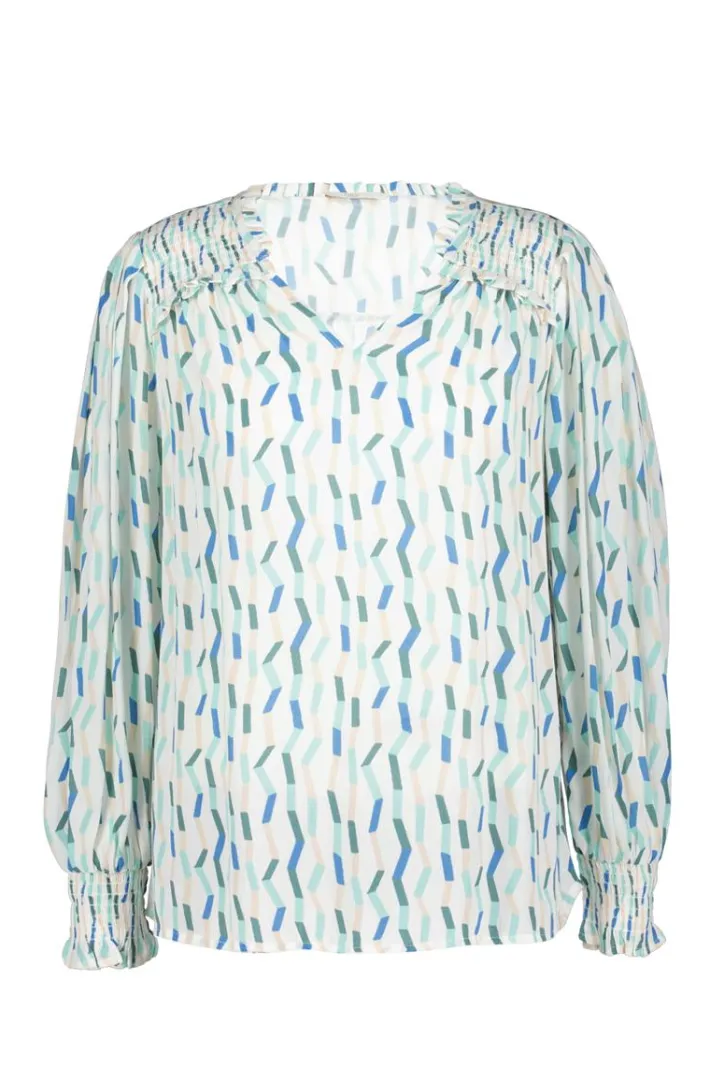 DiDi Blouse Vienna Offwhite Imperial print- Blouses