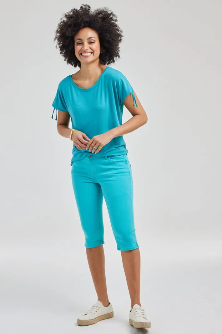 DiDi Capri in ceramic green- Korte Broeken