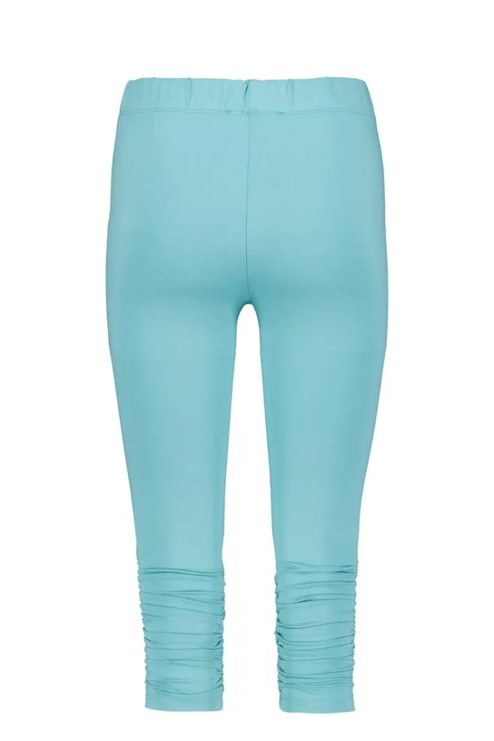 DiDi Capri leggings ruffle in Dusty turquoise- Leggings | Basics