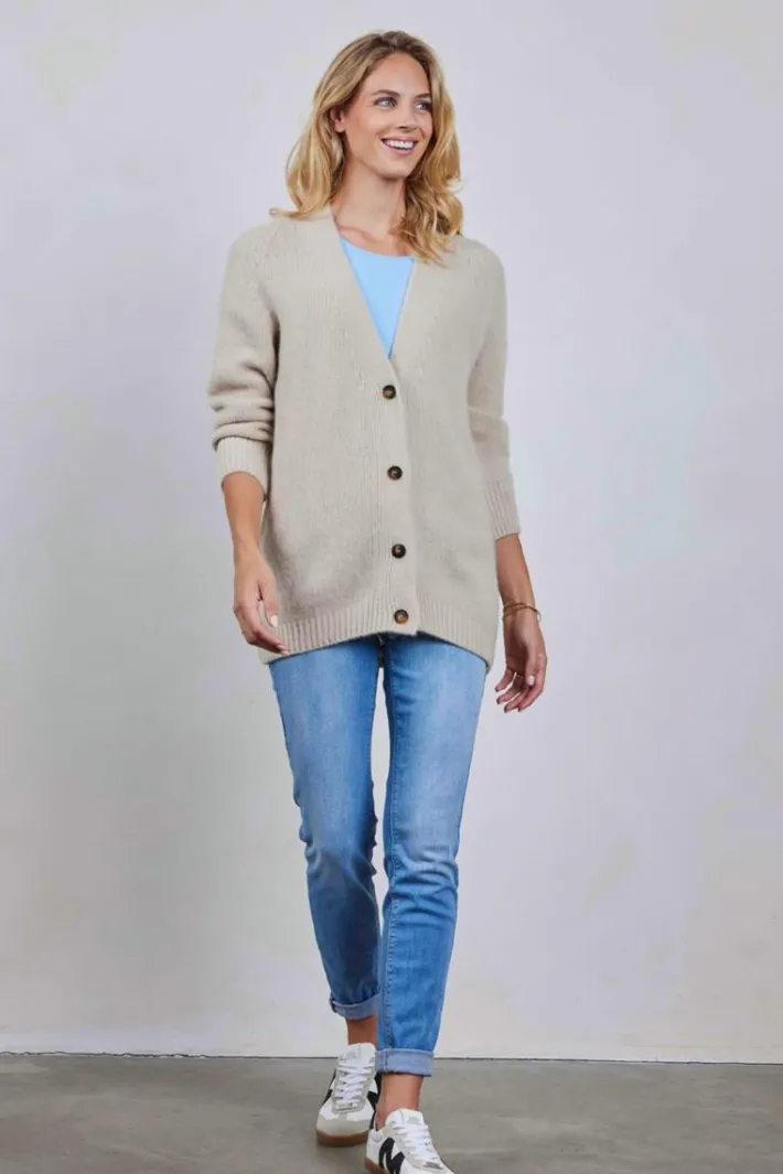 DiDi Cardigan Sonia Feather grey- Truien & Vesten | Cardigans