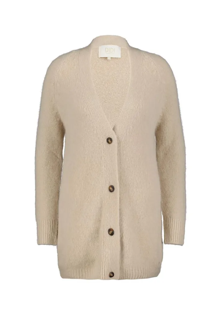 DiDi Cardigan Sonia Feather grey- Truien & Vesten | Cardigans