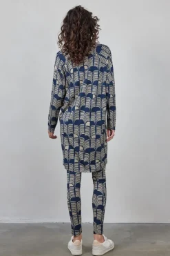 DiDi Comfy loose dress Dark blue Glow print- Jurken & Tunieken