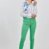 DiDi Cropped 7/8 pants in Green Spruce- Lange Broeken