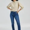 DiDi Denim pants Liv slim fit Dark blue- Denim | Lange Broeken