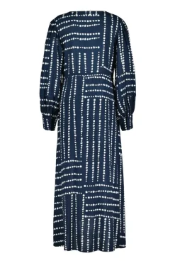 DiDi Dress Costa Dark blue Source print- Jurken & Tunieken