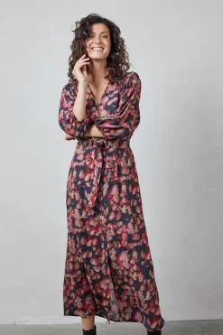 DiDi Dress Dalina Darkblue Dewdrop print- Jurken & Tunieken