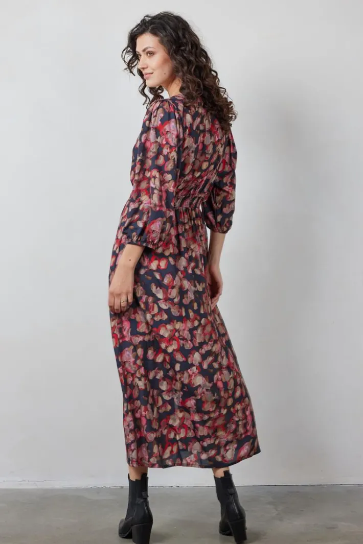 DiDi Dress Dalina Darkblue Dewdrop print- Jurken & Tunieken