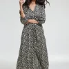 DiDi Dress Dalina in de Feather grey with Palette print- Jurken & Tunieken