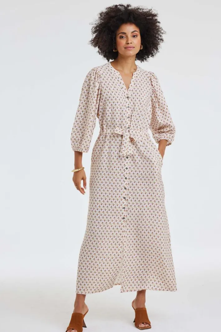 DiDi Dress Dalina Offwhite Pixie print- Jurken & Tunieken