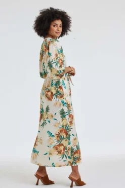 DiDi Dress Dalina Offwhite Rising sun print- Jurken & Tunieken
