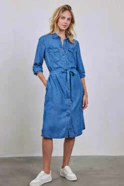 DiDi Dress Dani Denim mid blue- Denim | Jurken & Tunieken