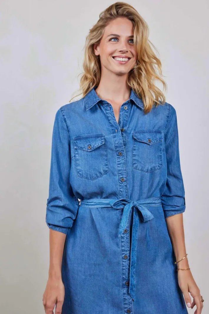 DiDi Dress Dani Denim mid blue- Denim | Jurken & Tunieken