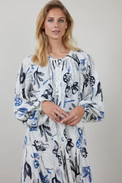 DiDi Dress Divine Offwhite Ambiance print- Jurken & Tunieken
