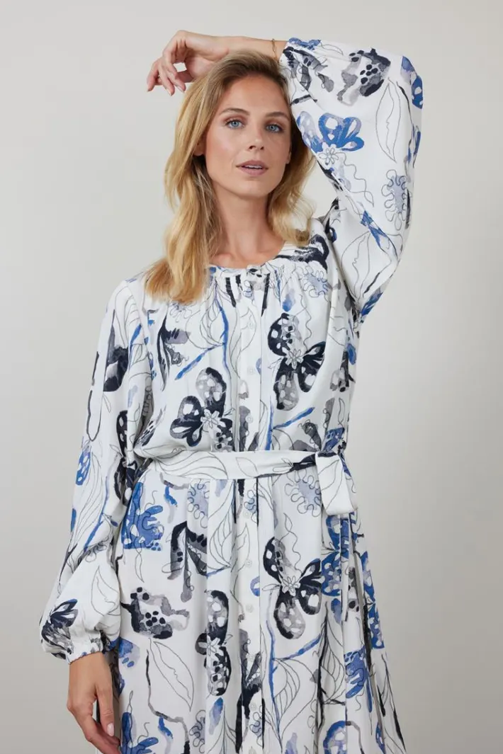 DiDi Dress Divine Offwhite Ambiance print- Jurken & Tunieken