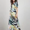 DiDi Dress Gentle in Light green with Willow print- Jurken & Tunieken