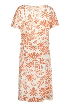 DiDi Dress Jacky Ecru Palmer print- Jurken & Tunieken