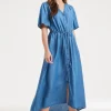 DiDi Dress Jazzy Denim mid blue- Denim | Jurken & Tunieken