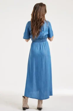 DiDi Dress Jazzy Denim mid blue- Denim | Jurken & Tunieken