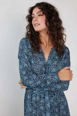 DiDi Dress Joyful Dark blue Fuji XS print- Jurken & Tunieken
