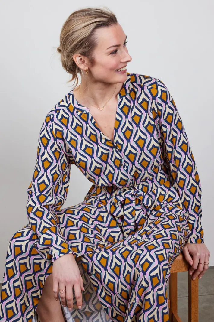 DiDi Dress Joyful in offwhite with Cosmic dreams print- Jurken & Tunieken