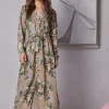 DiDi Dress Joyful Taupe Mazzo print- Jurken & Tunieken