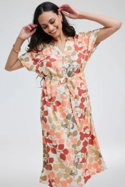 DiDi Dress Mauro Bright leaves print- Jurken & Tunieken