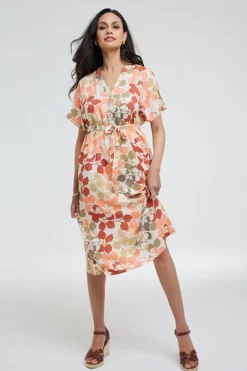 DiDi Dress Mauro Bright leaves print- Jurken & Tunieken