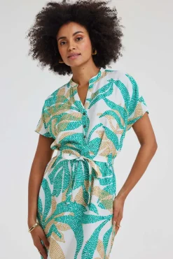 DiDi Dress Mauro Offwhite Bahia print- Jurken & Tunieken