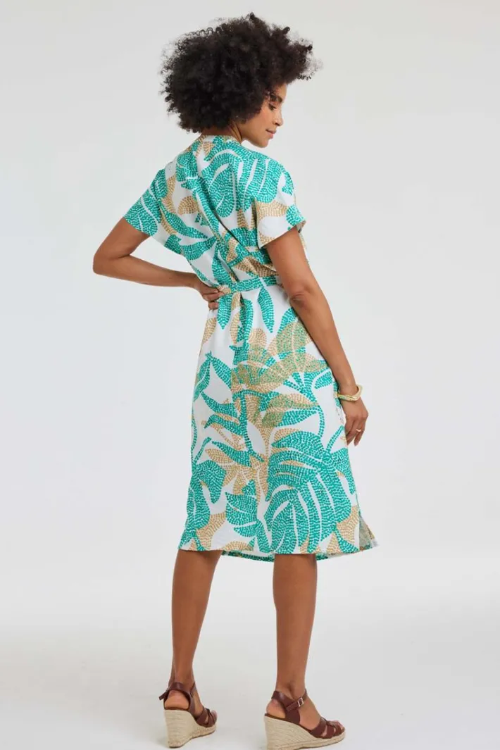 DiDi Dress Mauro Offwhite Bahia print- Jurken & Tunieken