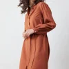 DiDi Dress Maya in Ginger brown- Jurken & Tunieken