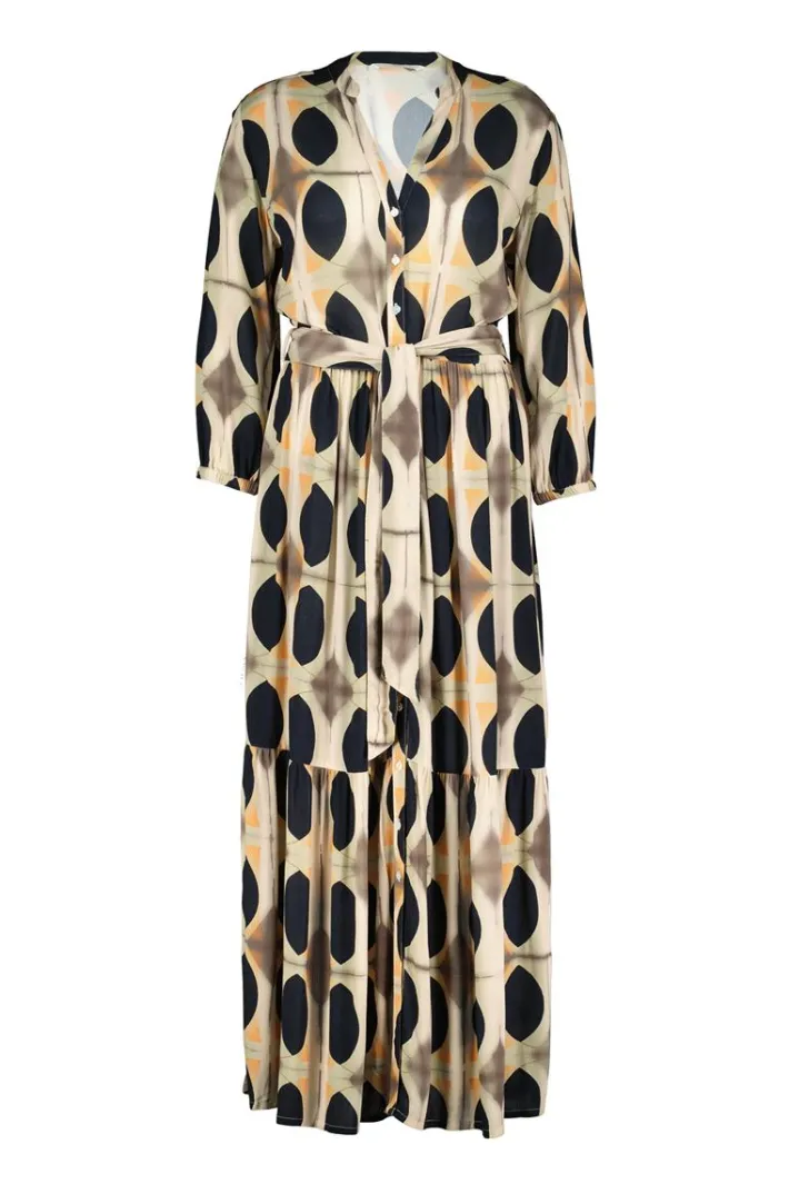 DiDi Dress Melody Sand with Monsoon print- Jurken & Tunieken