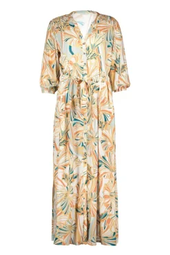 DiDi Dress Nantes in Offwhite with Maritimo print- Jurken & Tunieken