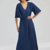 DiDi Dress Naomi in Dark navy- Basics | Jurken & Tunieken