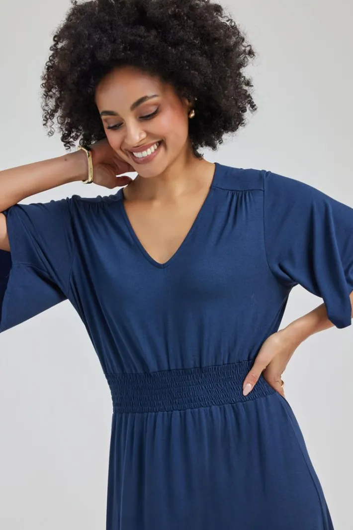 DiDi Dress Naomi in Dark navy- Basics | Jurken & Tunieken