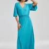 DiDi Dress Naomi in Dark turquoise- Basics | Jurken & Tunieken