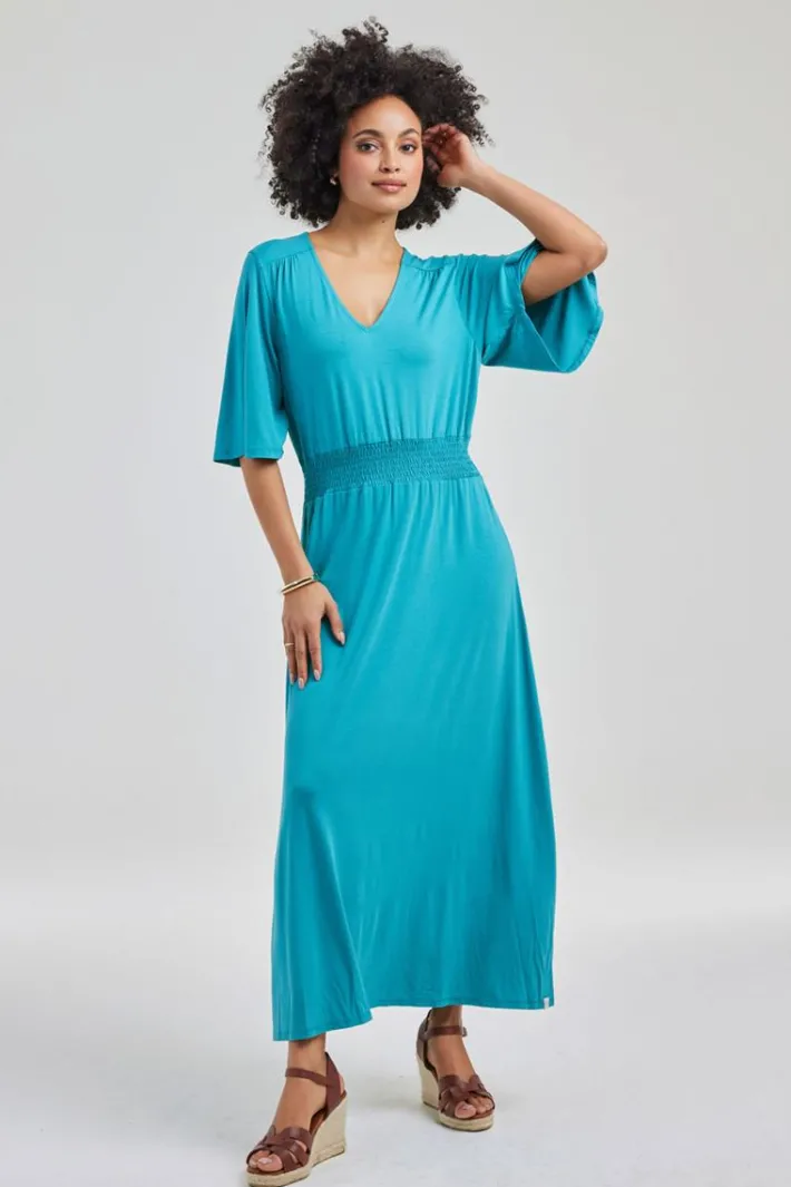 DiDi Dress Naomi in Dark turquoise- Basics | Jurken & Tunieken