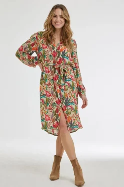 DiDi Dress Noble Offwhite Amazing print- Jurken & Tunieken