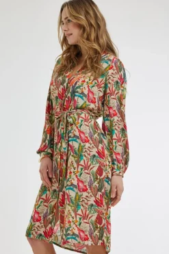 DiDi Dress Noble Offwhite Amazing print- Jurken & Tunieken