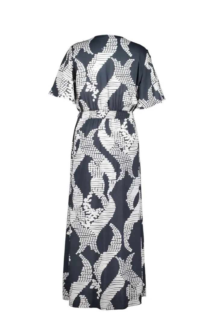 DiDi Dress Nova in Darkblue met Dancing dots print- Jurken & Tunieken