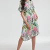 DiDi Dress Ruffle Lotus leaves print- Jurken & Tunieken