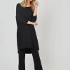 DiDi Easy loose dress 3/4 sleeves zwart- Basics | Jurken & Tunieken