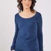 DiDi Extra long tee Leija in Dark Blue- Basics | T-shirts & Tops